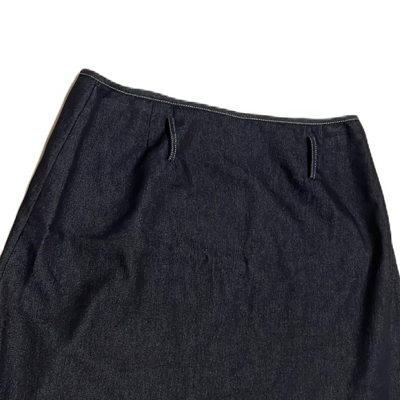 W. Work to Weekend, Belt Loops, 3-Button Down Wrap Jean Skirt, Size 14 - Picture 4 of 6